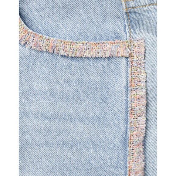 7 For All Mankind Fringed Denim Mini Skirt, Size 32 (jean sizing), New with tag - Picture 12 of 16